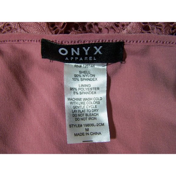 Onyx Apparel Top Draping Lace Pink Medium Capelet - Picture 4 of 4